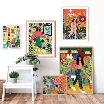 Abstract Fashion Colorful Vintage Girl Wall Art Canvas Painting Nordic Posters And Prints Wall Pictures For Living Room Decor 
Abstract Fashion Colorful Vintage Girl Wall Art Canvas Painting Nordic Posters And Prints Wall Pictures For Living Room Decor