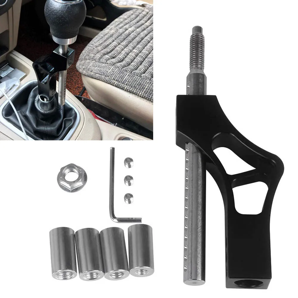 

Universal Aluminium Adjustable Gear Shift Knob Extender Height Lever Extension Car Gear Shifter Extender with 8/10/12mm Adapters