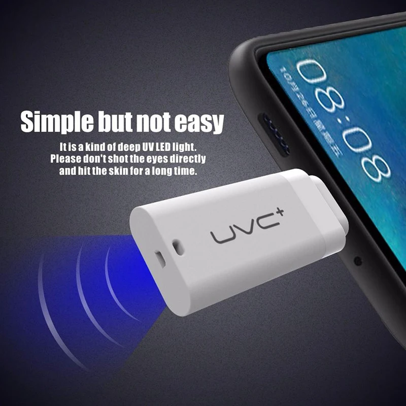 Фото UVC LED Sterilizing Lamp Mini USB Phone Ultraviolet Germicidal Light Portable Handheld Bactericidal DC5V UV | Лампы и освещение