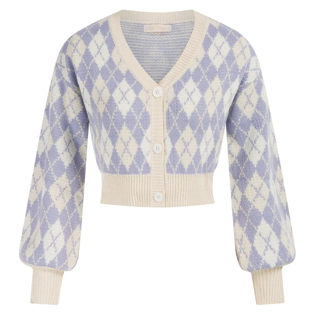 Belle Poque Long Sleeve Cropped Cardigan Tops Button Down Diamond Patter Sweater Long Sleeve V-Neck Cropped Knitwear A30
Belle Poque Long Sleeve Cropped Cardigan Tops Button Down Diamond Patter Sweater Long Sleeve V-Neck Cropped Knitwear A30