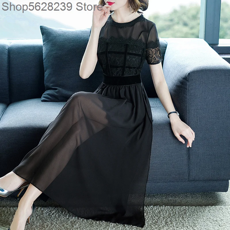 Chiffon Dress 2020 Summer Harvest Waist Slimming Temperament Medium Length Wide Wife Noble Lady Skirt
Chiffon Dress 2020 Summer Harvest Waist Slimming Temperament Medium Length Wide Wife Noble Lady Skirt