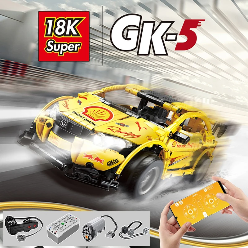 MOC Technic Series GK-5 RC Car Remote Control Building Blocks RC Car Toys Supercar Model For Kids Toys Child Gift
MOC Technic Series GK-5 RC Car Remote Control Building Blocks RC Car Toys Supercar Model For Kids Toys Child Gift