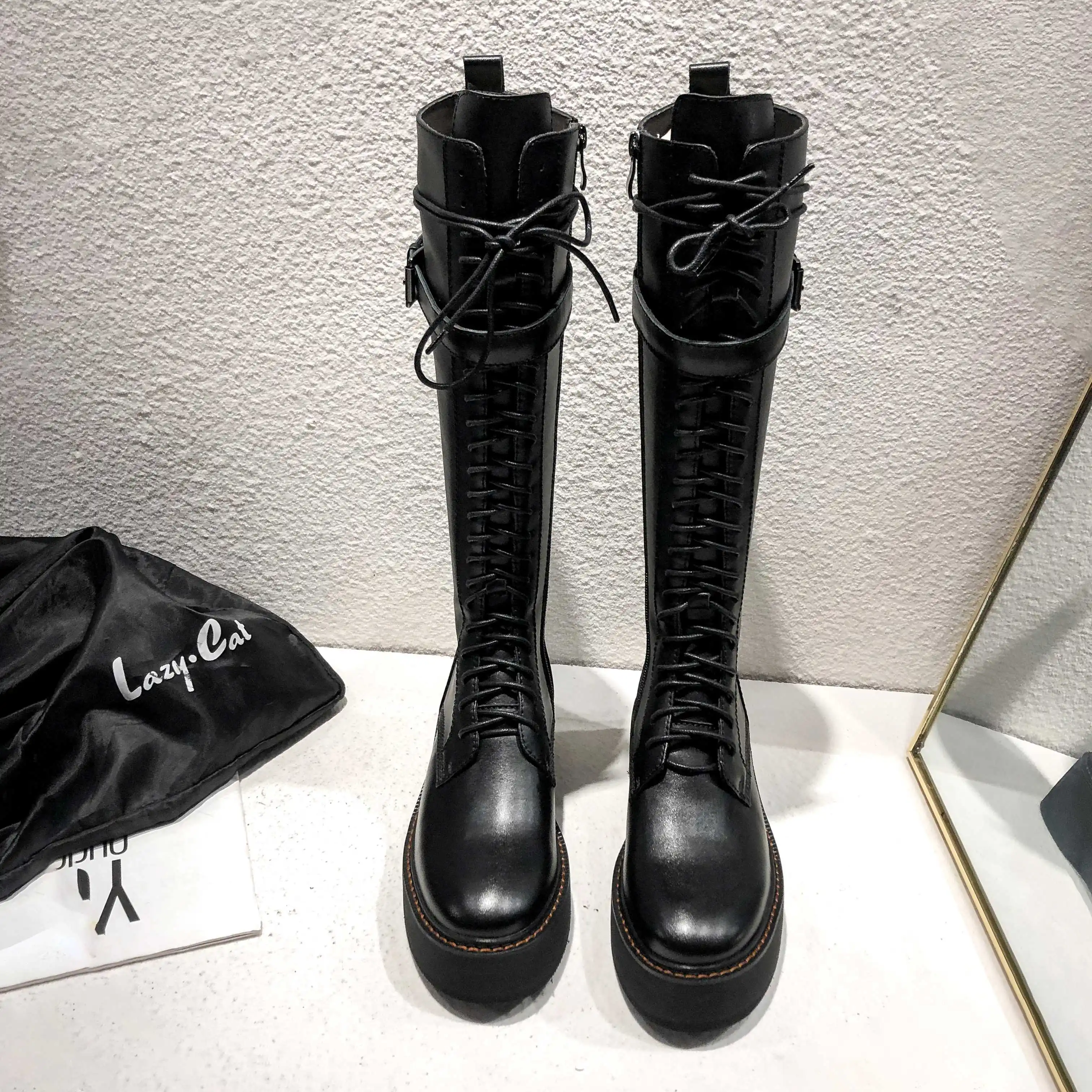 short lace up riding boots