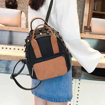 2019 new Backpack female Korean version rivet hit color matte ladies mini casual fashion wild small backpack tide
2019 new Backpack female Korean version rivet hit color matte ladies mini casual fashion wild small backpack tide