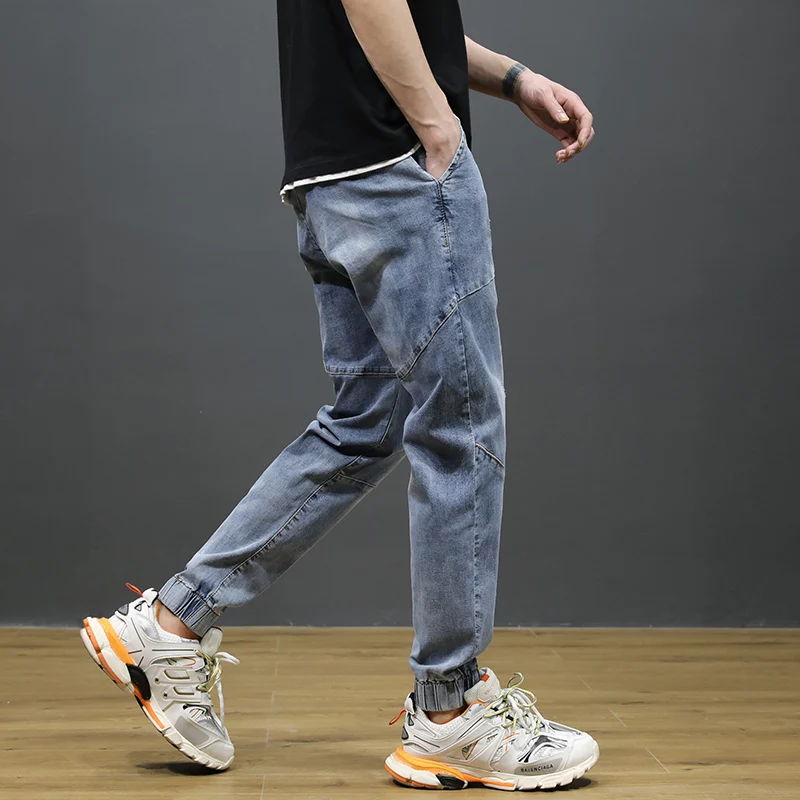 KSTUN Jeans Men Light Blue Stretch Jogger Pants Slim Fit say hi to the denim version of sweatpants