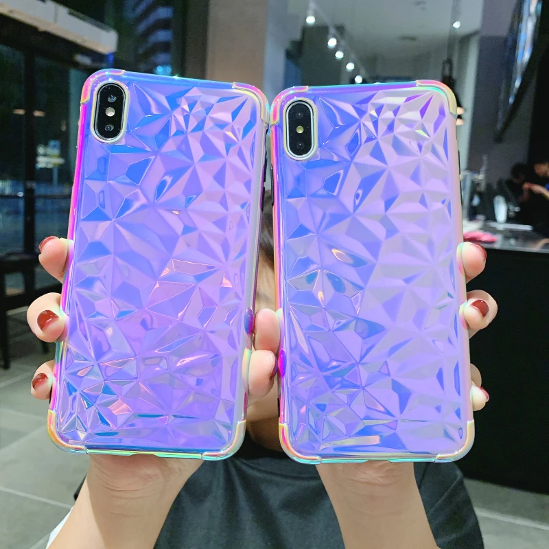 HERONSWING 3D Rhombus Laser Gradient Phone Case For iPhone 7 Case X XR 6 8 6S Plus XR Xs Max Soft Silicone Diamond Texture Cover
HERONSWING 3D Rhombus Laser Gradient Phone Case For iPhone 7 Case X XR 6 8 6S Plus XR Xs Max Soft Silicone Diamond Texture Cover