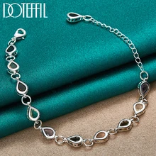 DOTEFFIL 925 Sterling Silver Water Drop Colored Zircon Bracelet Chain For Women Wedding Engagement Jewelry 
DOTEFFIL 925 Sterling Silver Water Drop Colored Zircon Bracelet Chain For Women Wedding Engagement Jewelry
