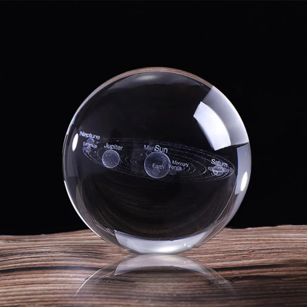 3D Solar System Crystal Ball Planets Glass Ball Laser Engraved Globe Miniature Model Home Decor Astronomy Gift Ornament
3D Solar System Crystal Ball Planets Glass Ball Laser Engraved Globe Miniature Model Home Decor Astronomy Gift Ornament