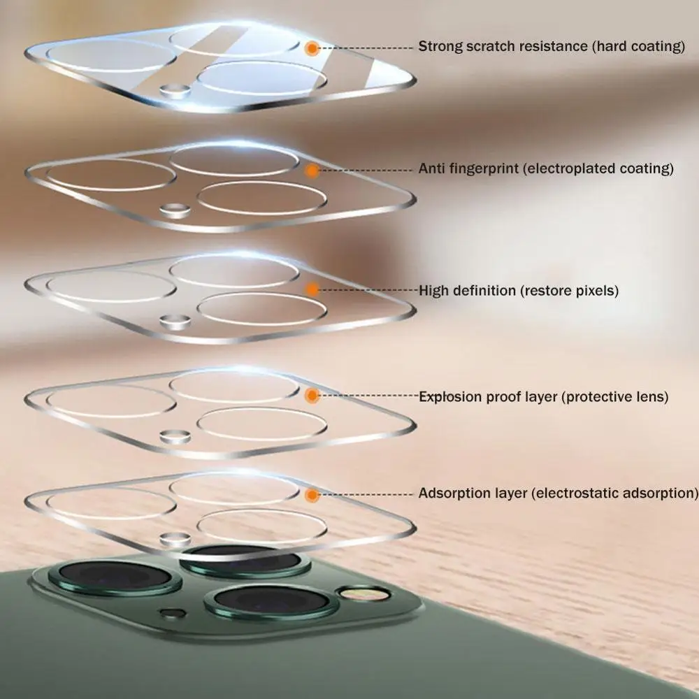 9H Tempered Camera Lens Protector For iPhone 11 Pro Film Protective Lens Back Lens Clear Screen Camera Max Protector A0O1