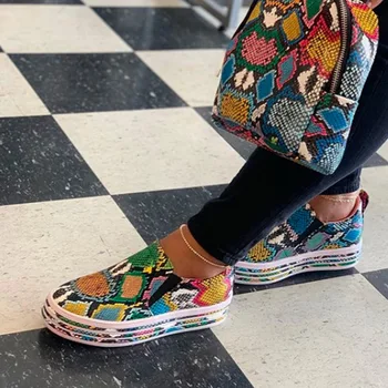 Size 37-43 New Women Snake Printing PU Leather Vulcanized Shoes Female Sneakers Fashion Platform Woman Shoes Walking Footwear
Size 37-43 New Women Snake Printing PU Leather Vulcanized Shoes Female Sneakers Fashion Platform Woman Shoes Walking Footwear