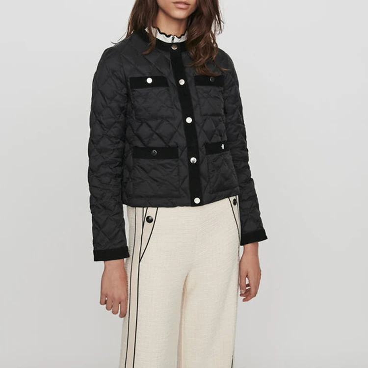 2019 Autumn and Winter New Small Fragrance Round Neck Rhombic Piping Design Short Down Jacket
2019 Autumn and Winter New Small Fragrance Round Neck Rhombic Piping Design Short Down Jacket