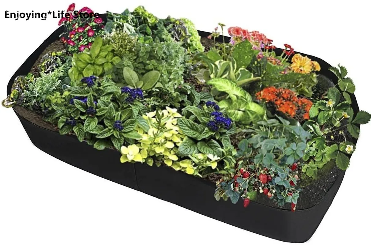 Grow Bags Raised Garden Bed Rectangle Breathable Planting Container Grow Bags Fabric Planter Pot for Plants Nursery Pot 4 Sizes
Grow Bags Raised Garden Bed Rectangle Breathable Planting Container Grow Bags Fabric Planter Pot for Plants Nursery Pot 4 Sizes