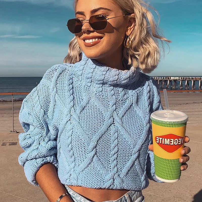 2019 Casual Fashion Knitted Turtleneck Short Sweaters Women High Collar Jumpers Ladies Solid Coats Autumn Winter Pullovers
2019 Casual Fashion Knitted Turtleneck Short Sweaters Women High Collar Jumpers Ladies Solid Coats Autumn Winter Pullovers