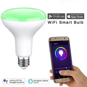 Mobile Phone WiFi Voice Control RGB Energy Saving Dimming LED Bulb Multicolor Smart Light Bulbs E27/E26/B22 Lamp Head
Mobile Phone WiFi Voice Control RGB Energy Saving Dimming LED Bulb Multicolor Smart Light Bulbs E27/E26/B22 Lamp Head