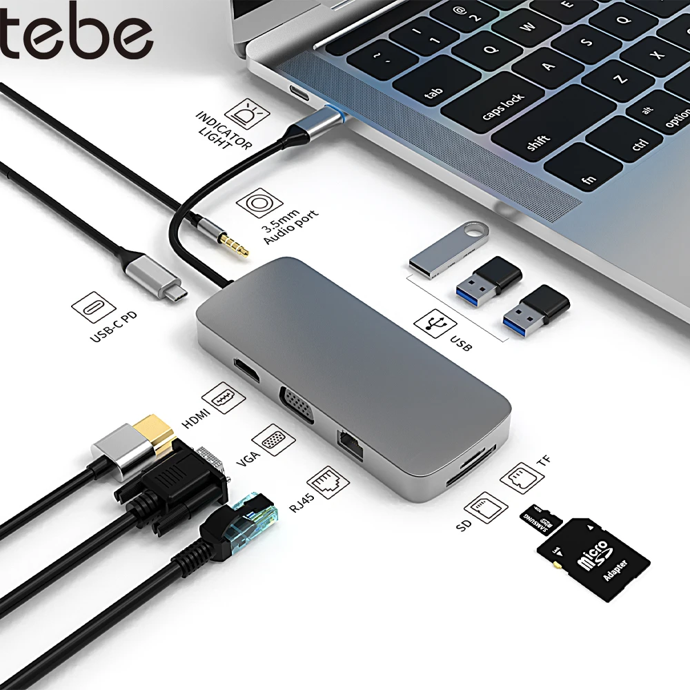 ОВБР Тип USB-c док-станция USB C до 4K HDMI-адаптера VGA RJ45 Ethernet 3 * USB SD/TF PD зарядка аудио разветвитель для Macbook Air USB-C концентратор
ОВБР Тип USB-c док-станция USB C до 4K HDMI-адаптера VGA RJ45 Ethernet 3 * USB SD/TF PD зарядка аудио разветвитель для Macbook Air USB-C концентратор