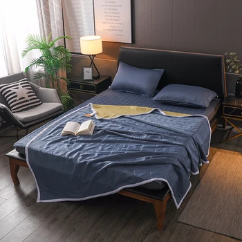 4pcs Simple Style Blue Gray Solid Color Bedding Set High Quality Summer Cool Air-conditioning Quilt Set Soft Breathable Blanket
4pcs Simple Style Blue Gray Solid Color Bedding Set High Quality Summer Cool Air-conditioning Quilt Set Soft Breathable Blanket