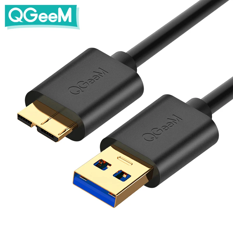 Кабель QGEEM Micro USB 3 0 типа A на B для внешнего жесткого диска HDD Samsung S5 Note3 Дата