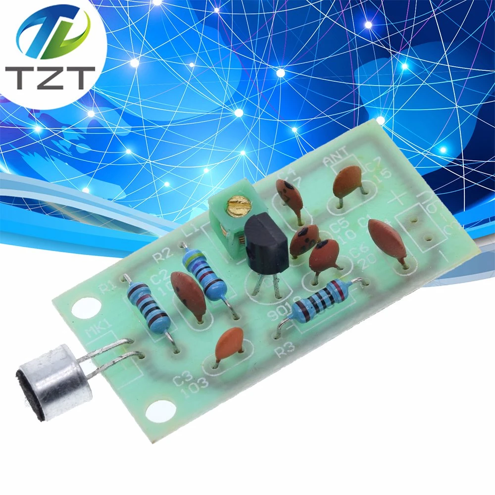 TZT FM Transmitter Module Mini Wireless Microphone Ham Radio Frequency PCB Board 91-103MHz 3V-5V DC for DIY
TZT FM Transmitter Module Mini Wireless Microphone Ham Radio Frequency PCB Board 91-103MHz 3V-5V DC for DIY