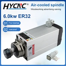 6kw square air-cooled spindle motor ER32 300Hz 4 bearings, three or four process cutting machine parts can not be flanged
6kw square air-cooled spindle motor ER32 300Hz 4 bearings, three or four process cutting machine parts can not be flanged