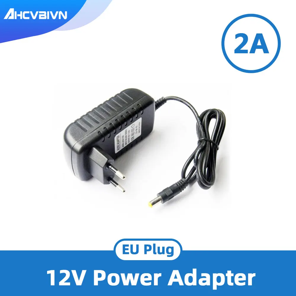 

1PCS 12V2A AC 100V-240V Converter Adapter DC 12V 2A 2000mA Power Supply EU Plug 5.5mm x 2.1-2.5mm for LED CCTV
