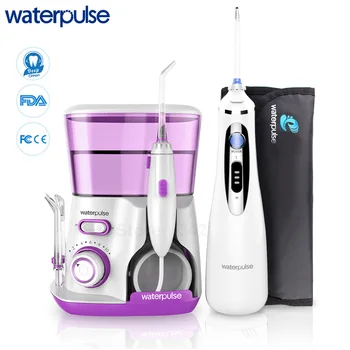 Waterpulse V300+V400Plus Water Flossers Set With 9 Tips Electric Oral Irrigator Dental Flosser Hygiene Oral Care for Family Use
Waterpulse V300+V400Plus Water Flossers Set With 9 Tips Electric Oral Irrigator Dental Flosser Hygiene Oral Care for Family Use