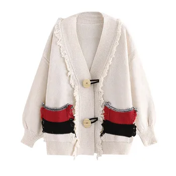 2020 Korean Women Sweater Cardigan Double Pocket Design Female Knitted Cardigan Knit Sweater Autumn Winter Buttons Tops new
2020 Korean Women Sweater Cardigan Double Pocket Design Female Knitted Cardigan Knit Sweater Autumn Winter Buttons Tops new