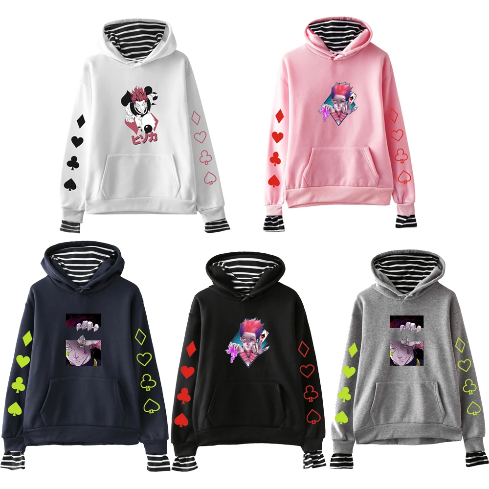 

Japanese Anime Hunter X Hunter Cosplay Hoodies HISOKA Printing Fashion Sweatshirts Streetwear HxH Character Casual Hoodies