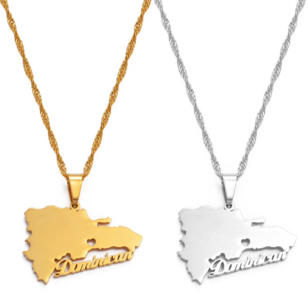 VILAGE Dominican Map Pendant Dominican Necklaces Country Map Jewelry Chain Patriotic Gift
VILAGE Dominican Map Pendant Dominican Necklaces Country Map Jewelry Chain Patriotic Gift