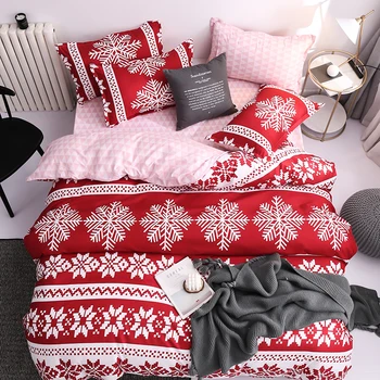 Red Christmas Snow Bedding Set Bed Sheet Queen King Size Bed Set Soft Comforter Cover Bedding Sets
Red Christmas Snow Bedding Set Bed Sheet Queen King Size Bed Set Soft Comforter Cover Bedding Sets