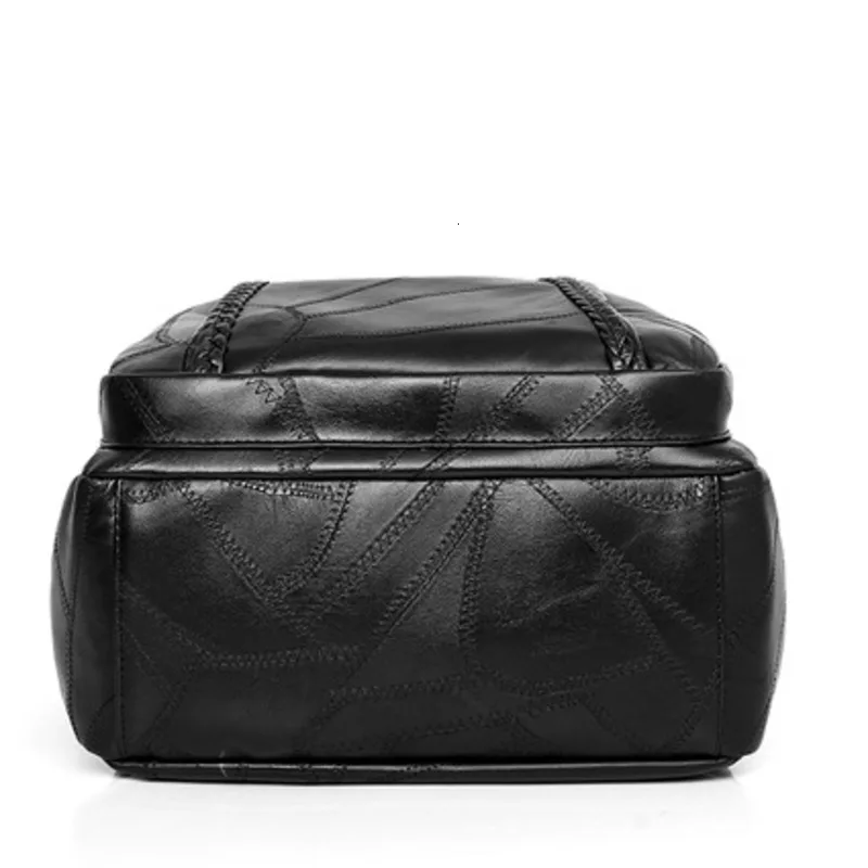 Genuine Leather Sheepskin Backpacks Female Both Shoulders Backpack Rucksack Large Capacity Travel Preppy Style Women Bags