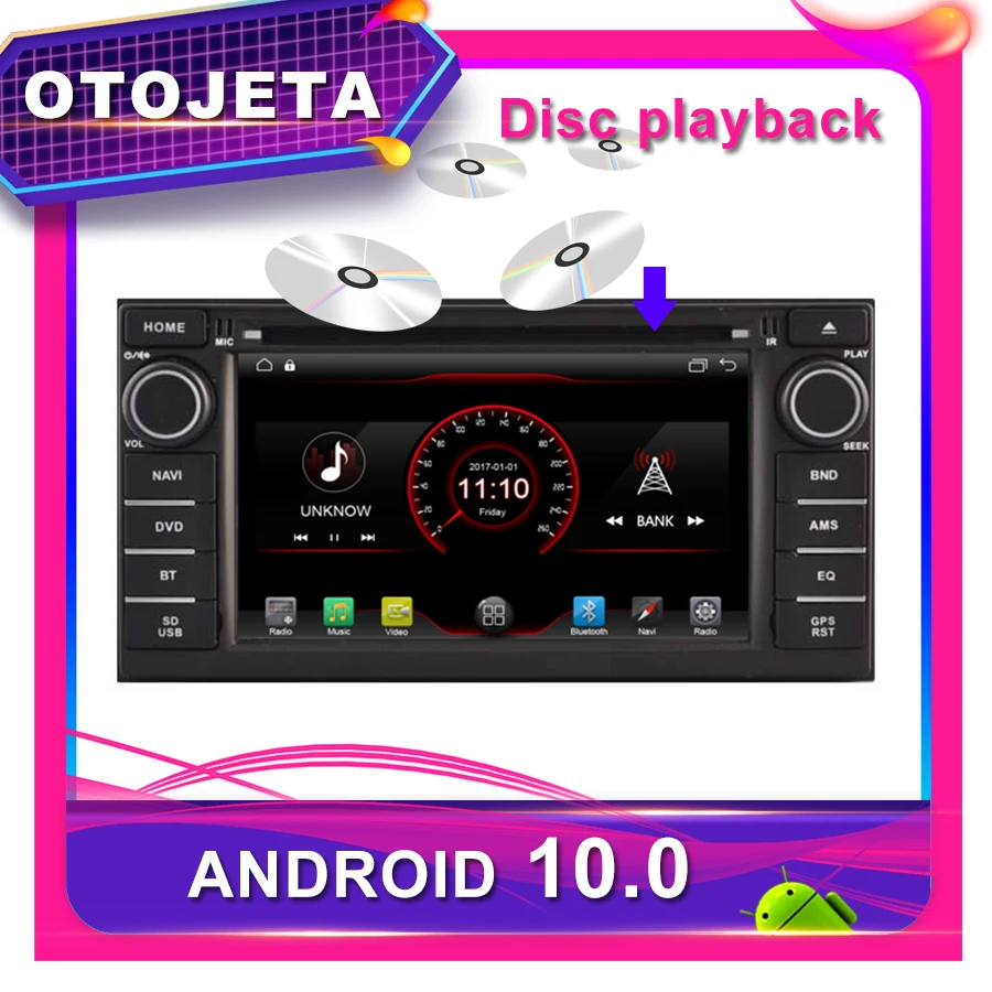 

OTOJETA Car DVD Android 10.0 Car GPS for NISSAN JUKE ALMERA 2014 6.2inch Car Radio Multimedia tape recorder bluetooth navigation