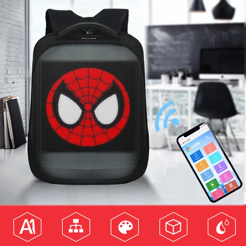 Waterproof LED Screen Display Wifi Remote Control Advertising Walking Billboard DIY School LED Backpack
Waterproof LED Screen Display Wifi Remote Control Advertising Walking Billboard DIY School LED Backpack