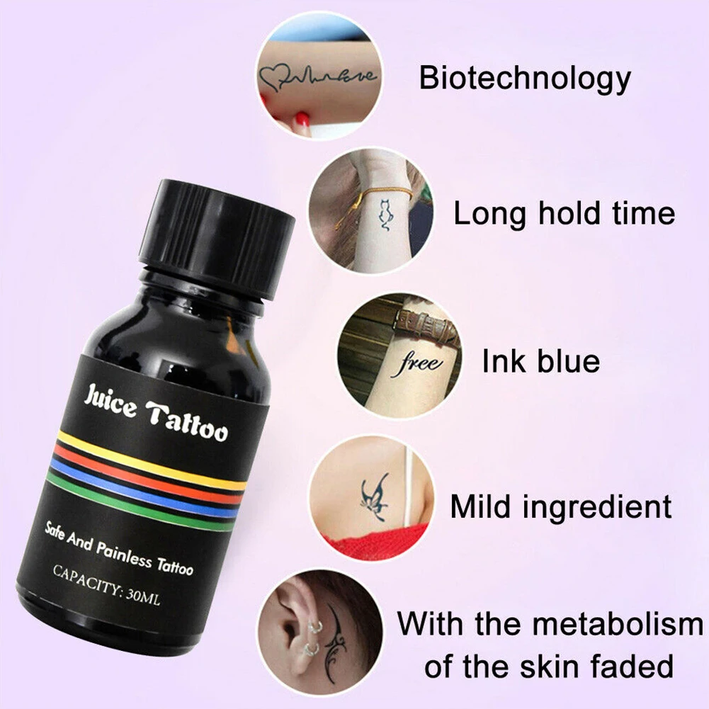 30ml Juice Non Toxic Painless Tattoo Ink Long Lasting Easy Use DIY Organic Home Fast Makeup Body Art Waterproof
30ml Juice Non Toxic Painless Tattoo Ink Long Lasting Easy Use DIY Organic Home Fast Makeup Body Art Waterproof
