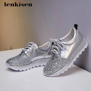 Lenkisen high quality recommend mixed cloth bling shiny sneaker round toe lace up young lady british school vulcanized shoes L12
Lenkisen high quality recommend mixed cloth bling shiny sneaker round toe lace up young lady british school vulcanized shoes L12