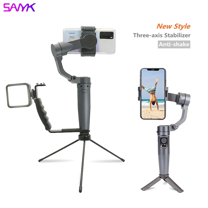 SANYK Gimbal Stabilizer Foldable Three-axis Mobile Phone Stabilizer For Vlogging Video Shooting Live Sports Anti-shake Bracket
SANYK Gimbal Stabilizer Foldable Three-axis Mobile Phone Stabilizer For Vlogging Video Shooting Live Sports Anti-shake Bracket