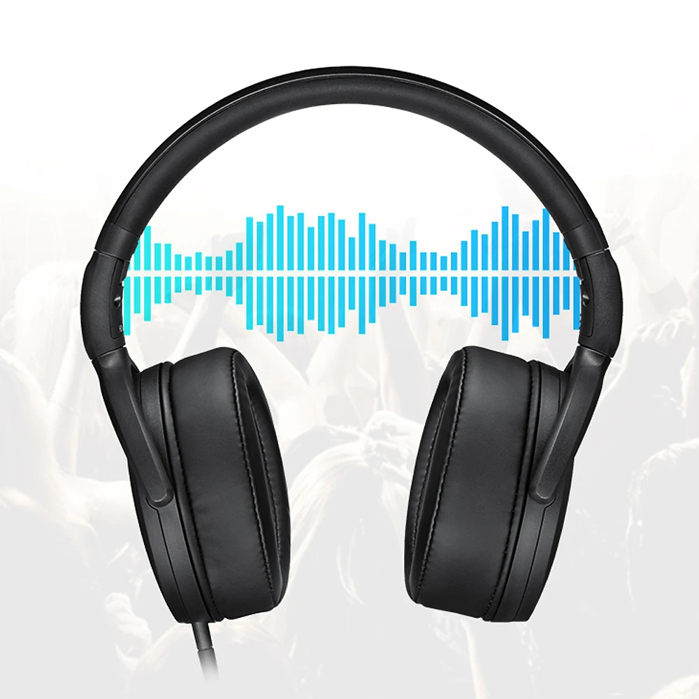Sennheiser HD 400S Around-Ear Headphones Noise Isolation Earphone Stereo Music Foldable Sport Headset Deep Bass for Mobile Phone