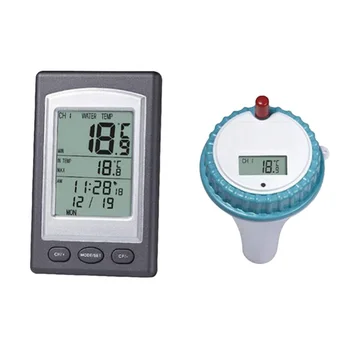 Wireless Pool Thermometer Home Hot Tub Swim Spa Floating Temperature Calendar Clock -40~60C Display Outside Waterproof Sensor
Wireless Pool Thermometer Home Hot Tub Swim Spa Floating Temperature Calendar Clock -40~60C Display Outside Waterproof Sensor