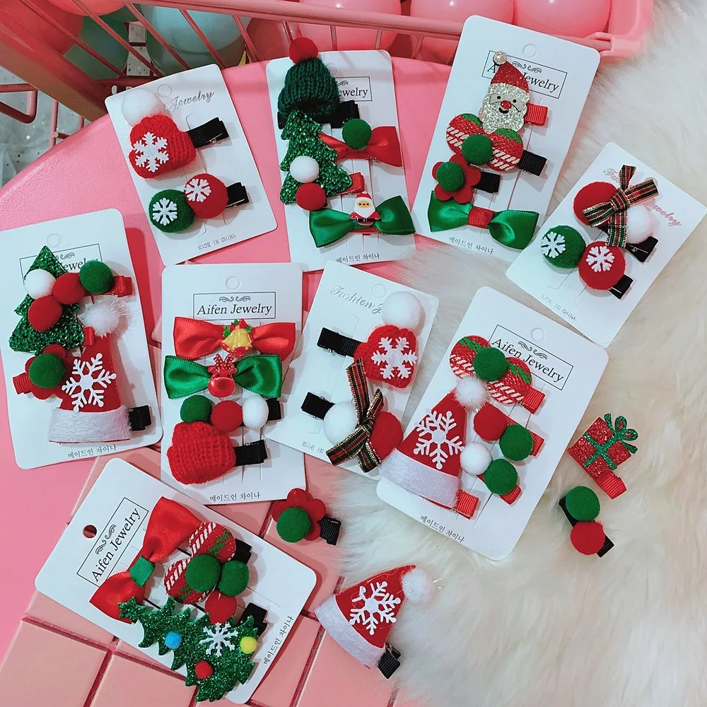 1/2/4PCS/set Cute Christmas Set Hair Clip Candy Santa Claus Hairpin Baby Girl Headdress Duckbill Clip Butterfly Hair Clip
1/2/4PCS/set Cute Christmas Set Hair Clip Candy Santa Claus Hairpin Baby Girl Headdress Duckbill Clip Butterfly Hair Clip