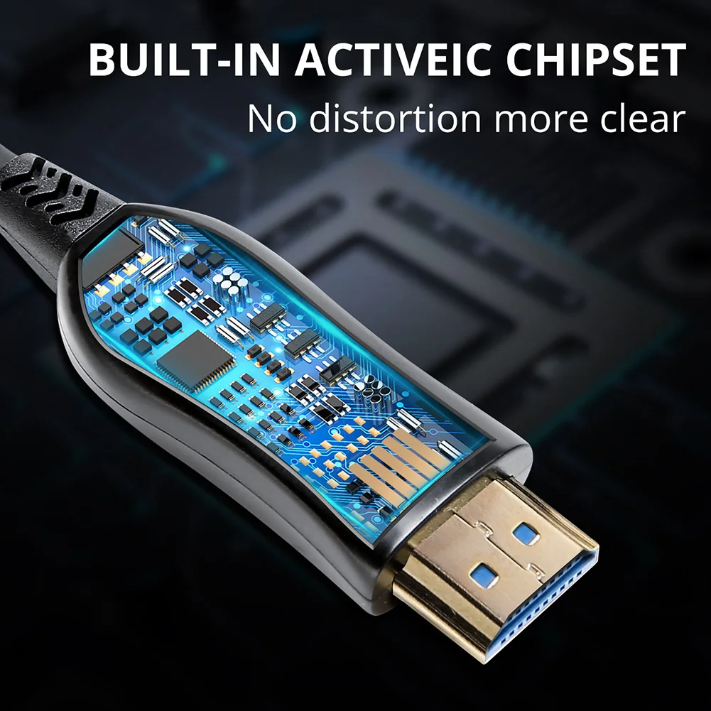 Computer Projector Signal Conversion Flexible Unidirectional 4K 60Hz Video Electric Ultra Thin HDMI Fiber Optic Cable Fast Speed
Computer Projector Signal Conversion Flexible Unidirectional 4K 60Hz Video Electric Ultra Thin HDMI Fiber Optic Cable Fast Speed