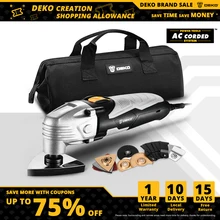 DEKO New 220V DKOM40LD1/2 Electric Multifunction Oscillating Tool Electric Trimmer Saw Variable Speed with Accessories DEKO New 220V DKOM40LD1/2 Electric Multifunction Oscillating Tool Electric Trimmer Saw Variable Speed with Accessories