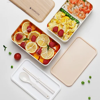 Original Bento Box Lunch Boxes Square Container Bundle Divider Japanese Style Leakproof with Stainless Steel Utensils Spoon
Original Bento Box Lunch Boxes Square Container Bundle Divider Japanese Style Leakproof with Stainless Steel Utensils Spoon