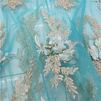 Sky Blue Heavy 3D Three-dimensional Embroidery Flower Mesh Lace Fabric With Stone DIY Cloth Fabric For Wedding Dance Dress
Sky Blue Heavy 3D Three-dimensional Embroidery Flower Mesh Lace Fabric With Stone DIY Cloth Fabric For Wedding Dance Dress