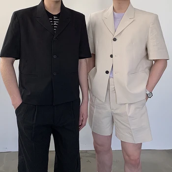 2020 Spring And Autumn New Youth Flow Solid Color Short-sleeved Suit Three-point Suit Fashion Casual Wild Suit Black M-XL
2020 Spring And Autumn New Youth Flow Solid Color Short-sleeved Suit Three-point Suit Fashion Casual Wild Suit Black M-XL