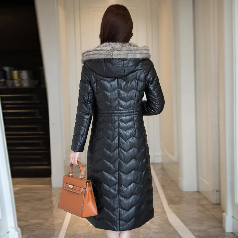 100% Real Sheepskin Coat Women Genuine Leather Winter Down Jacket Mink Fur Collar Long Leather Jackets HQ17-YFG7806B KJ2775
100% Real Sheepskin Coat Women Genuine Leather Winter Down Jacket Mink Fur Collar Long Leather Jackets HQ17-YFG7806B KJ2775
