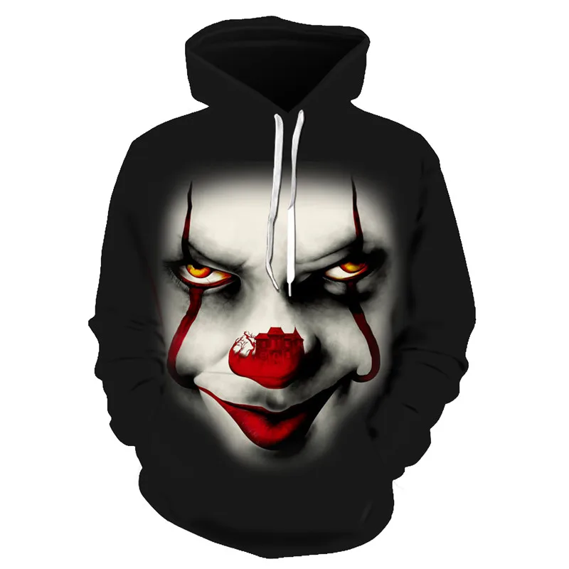 New Horror Movie The Pennywise IT Clown Stephen King's It Sweatshirt Horror Movie Hoodie Halloween Party Hip Hop Street Costume
New Horror Movie The Pennywise IT Clown Stephen King's It Sweatshirt Horror Movie Hoodie Halloween Party Hip Hop Street Costume