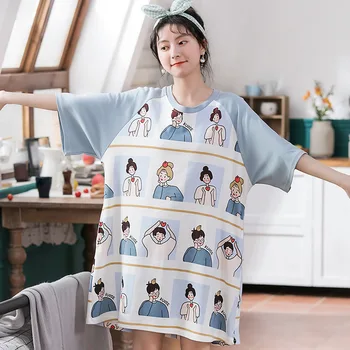 2020summer new cotton short-sleeved nightdress women wear cute cartoon pajamas home clothing sweet pajamas nightwear sleep wear
2020summer new cotton short-sleeved nightdress women wear cute cartoon pajamas home clothing sweet pajamas nightwear sleep wear