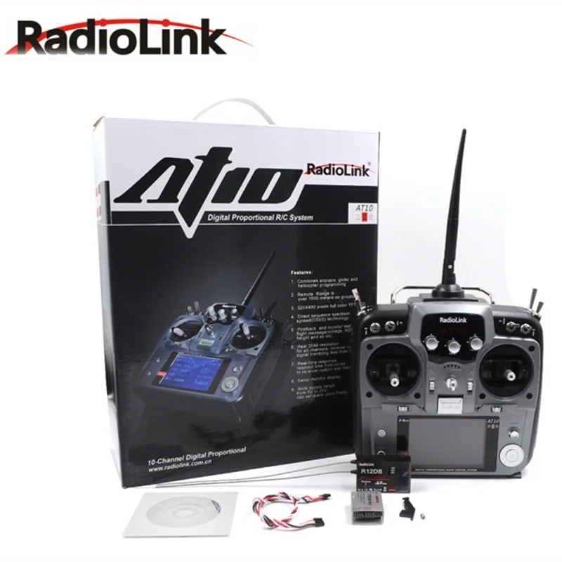 

Radiolink 2.4G AT10II 12CH remote control AT10II Transmitter & R12DS Receiver for DIY FPV RC quadcopter drone