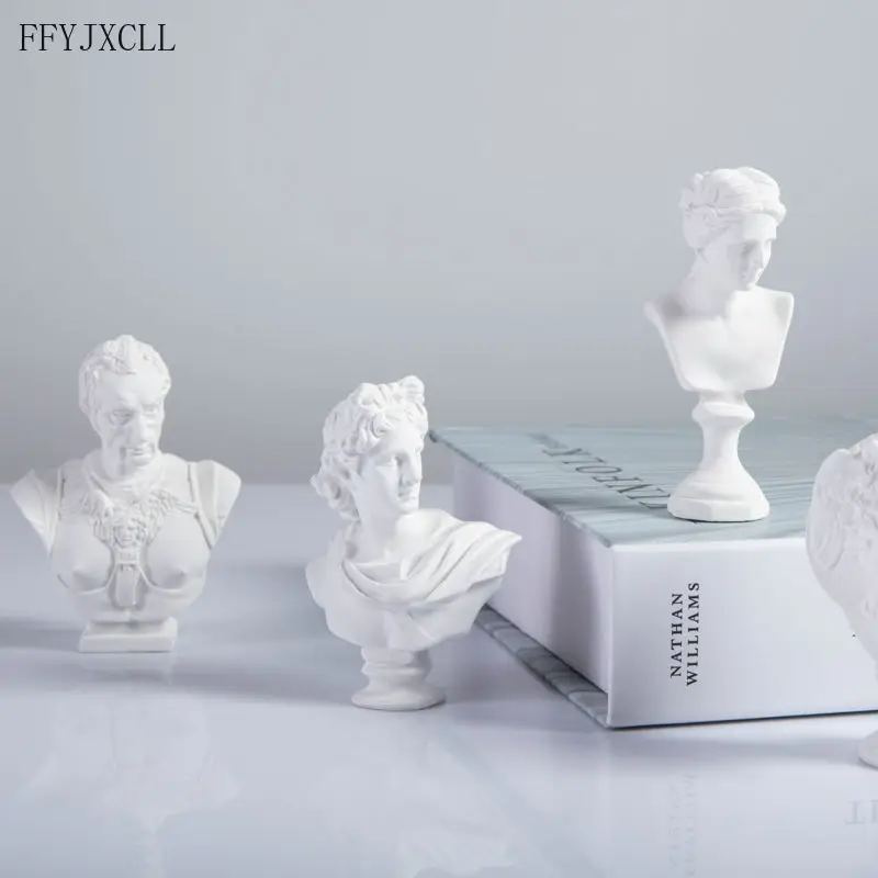 David Head Portraits Greek Mythology Figurine Mini Plaster Bust Statue Gypsum Drawing Practice Crafts Famous Sculpture | Дом и сад