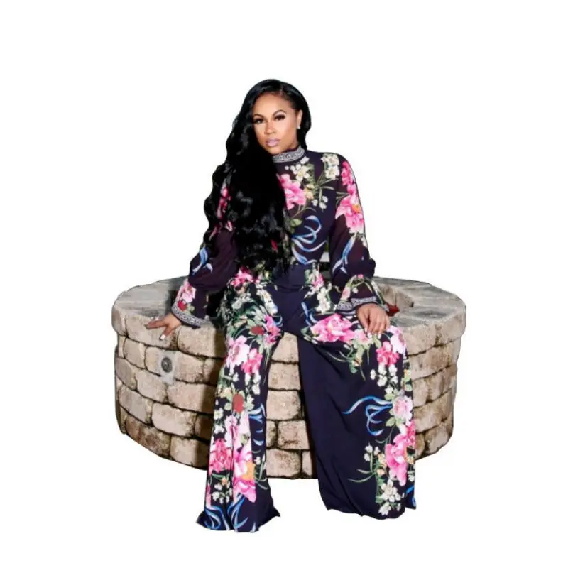 2021 Summer and Autumn women's Clothing Printed high waist wide leg chiffon long sleeve two-piece suit
2021 Summer and Autumn women's Clothing Printed high waist wide leg chiffon long sleeve two-piece suit