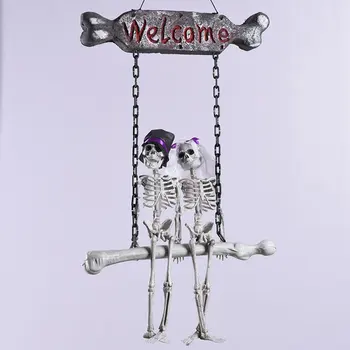 Halloween Props Skeleton Bridegroom And Bride Welcome Doorplate Pendant With Welcome Horror Decoration 
Halloween Props Skeleton Bridegroom And Bride Welcome Doorplate Pendant With Welcome Horror Decoration